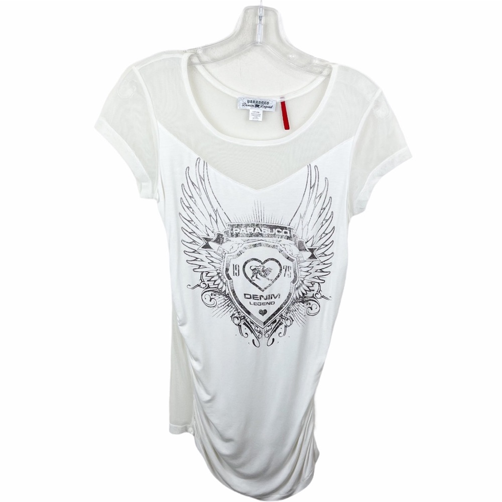 Parasuco Short Sleeve Drape Front Graphic Tee